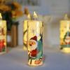 4pcs LED Crystal Transparent Candle Electronic Candle Light Christmas Atmosphere Light Children's Gift Bedroom Nightlight