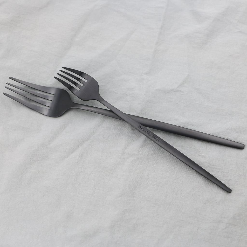 6Pcs/Set Gold Cutlery Set Stainless Steel Dinner Fork Set Dessert Cake Fork Fruit Salad Fork Tableware Set Kitchen Flatware Set