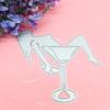 The Girl In the Cocktail Glass Metal Steel Cutting Dies Stencils Scrapbooking Craft Die 3D DIY Festival Card Making