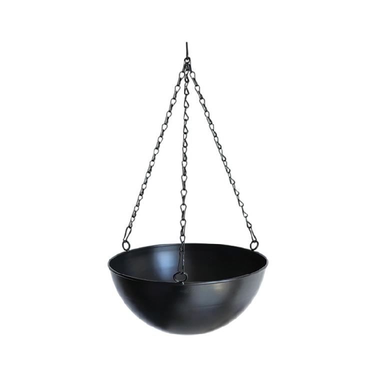 

Spacious Iron Hanging Containers Flower Pots Large Capacity Planter, With Chain For Easy Display, Home Garden And Porch