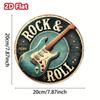 Vintage Tin Rock Guitar Wall Decor Music Room Sign Gift