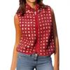 2025 New Women's Plaid Fleece Cardigan Vest - Stand Collar Sleeveless Outerwear for Ladies - Comfortable Casual Jacket