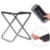 Klappbarer kleiner Hocker Angelstuhl Picknick Campingstuhl Faltbar Aluminium Stoff Outdoor Tragbar Leicht zu tragen Outdoor-Möbel