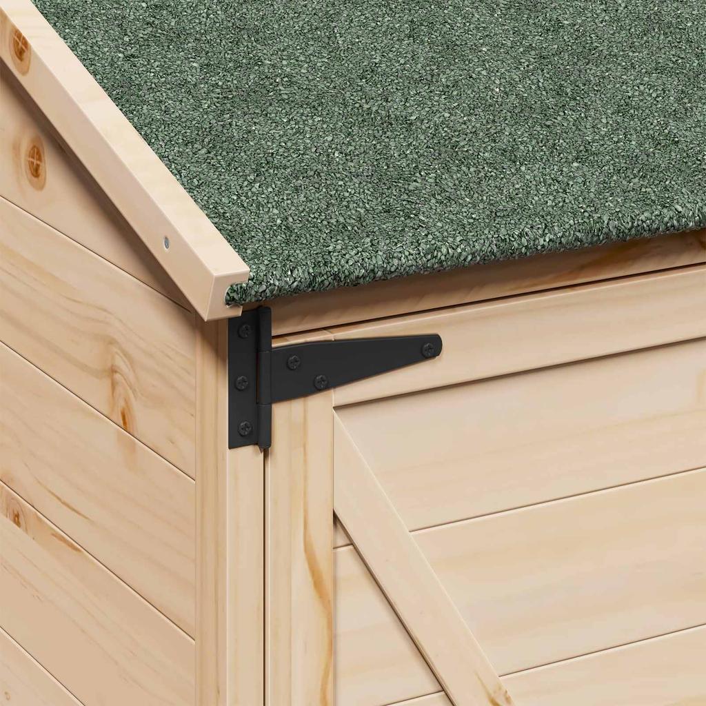 Garden Shed Natural 59.5 x 56 x 113.5 cm Solid Spruce Wood