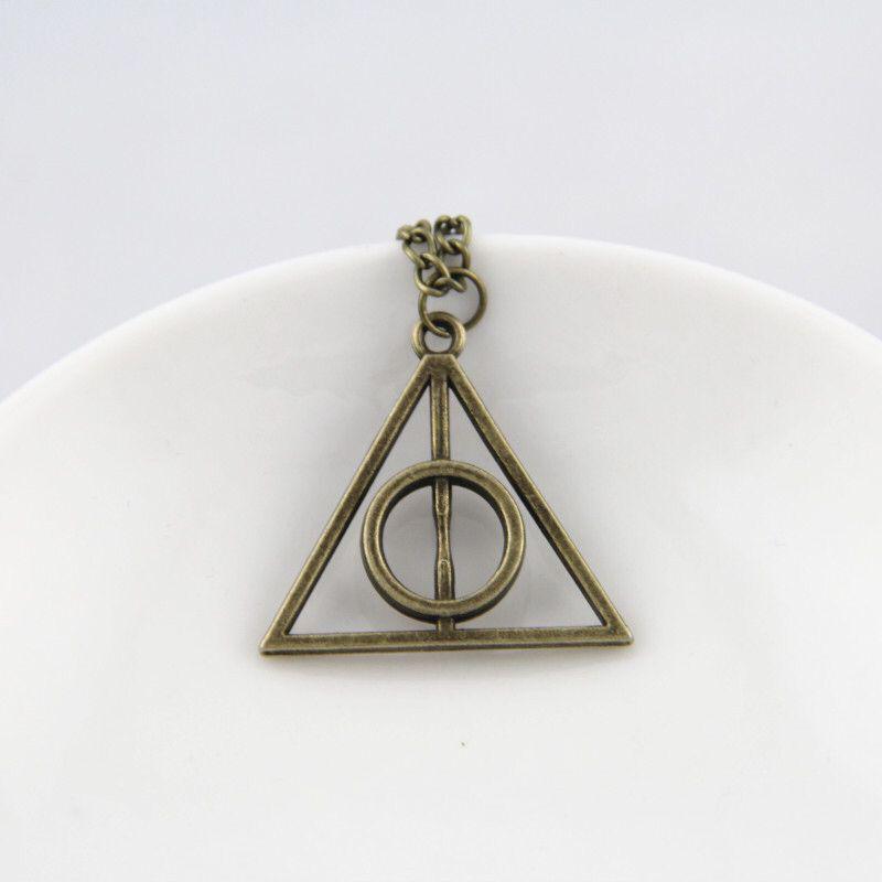 European and American Luna Deathly Hallows Pendant Necklace