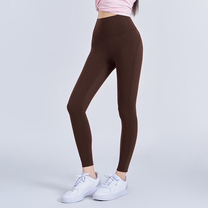 

Spring/Summer High Waist Nude Yoga Pants - Lightweight, Hip-Lifting, Cool-Feel Shaping Activewear for Women M