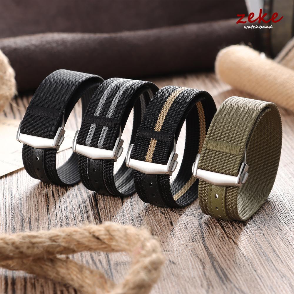 Geripptes Nylon Uhrenarmband 20mm 22mm für Omega Canvas Nylon Armband für MoonSwatch Herren Sport Wasserdicht Faltschließe Armband