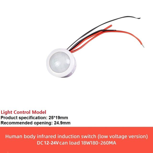 AC110-240V DC 12V-24V LED PIR No Adjustable Delay Human Body Infrared Detector IR Infrared Motion Sensor Light Switch For Home