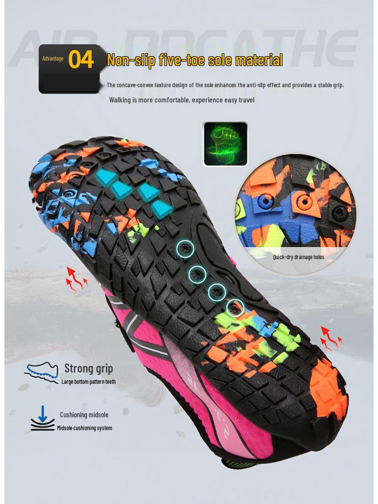 Unisex Quick-Dry Non-Slip Canyoneering & Beach Five-Finger Shoes