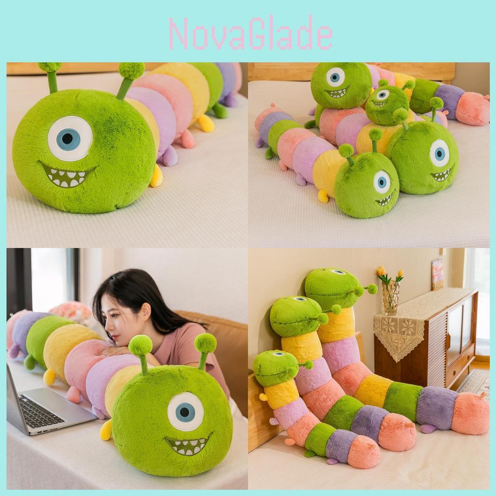 Adorable Green Caterpillar Monster Plush Toy Soft And Cozy Hug Pillow Doll For Kids