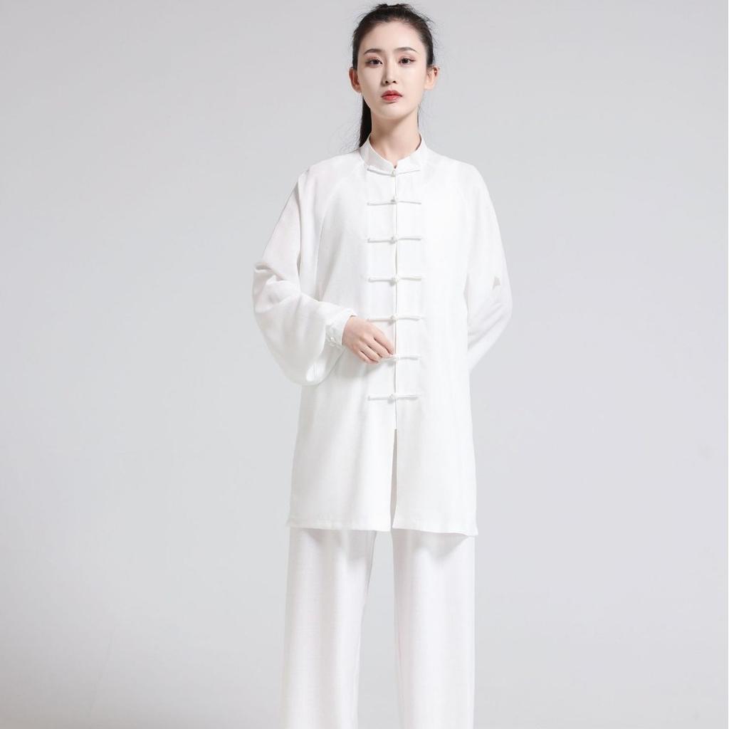 Adult Silk Cotton Traditional Chinese Clothing Wushu Tai Chi Exercise Costume Men Women KungFu Martial Art Uniform Suit Outfits
