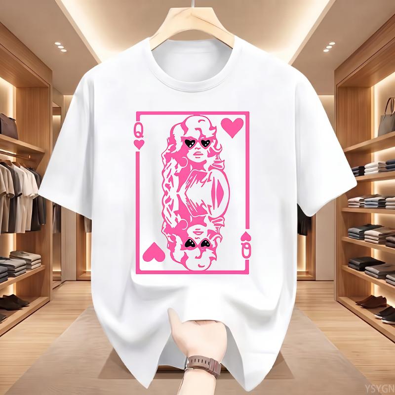 Vintage Punk Rock Queen Graphic T Shirts Short Sleeve O-Neck TShirt Cotton Breathable Loose T-shirt Tops