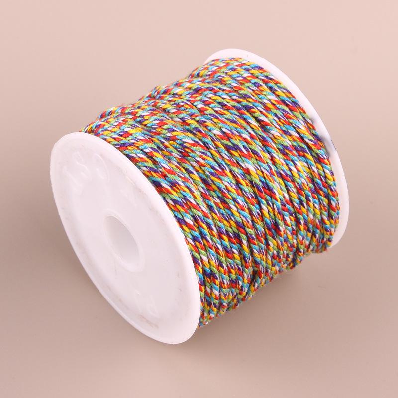 Hand-Twisted Cotton Thread: Tibetan Star Moon Bodhi Bracelet Weaving String.
