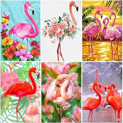 Volle quadratische/runde Bohrer 5D DIY Diamant Malerei Tier rot Flamingo Diamant Stickerei Strass Diamant Malerei Home Decor
