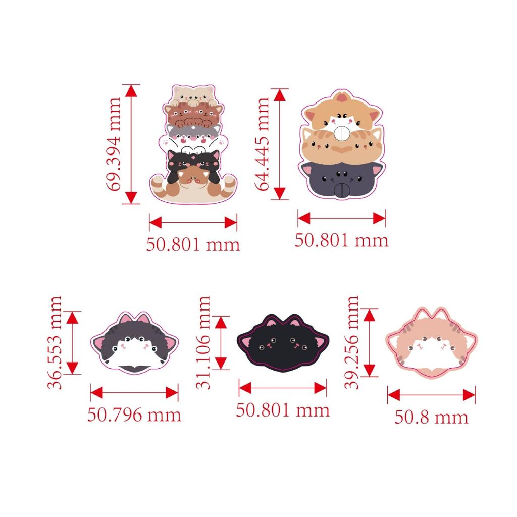 5/6/10pcs Cute Cat Cartoon Magnetic Bookmark Page Holder Fun Meow Bookmarks For Students Reading Book Magnetic Tags Decoration