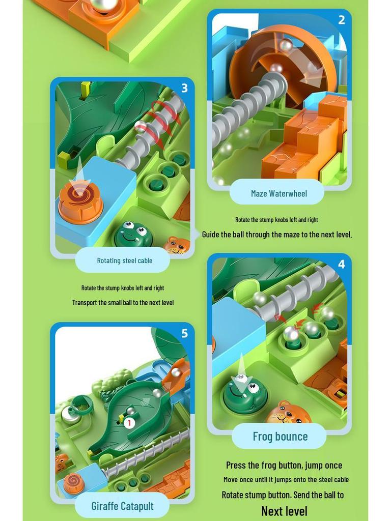 Little Bay Adventure Maze Marble Run Toy for Kids