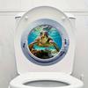 Submarine Cabin Door 3D Turtle Toilet Stickers Bathroom Accessories Toilet Tub Wall Decals Animal Waterproof Home Decoration