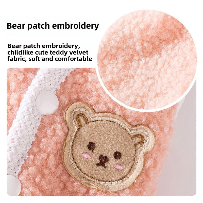 Korean Version of Autumn and Winter Cat Cute Bear Teddy Vest Vest Vest Set Medium and Small Dog Dog Pet Clothes
