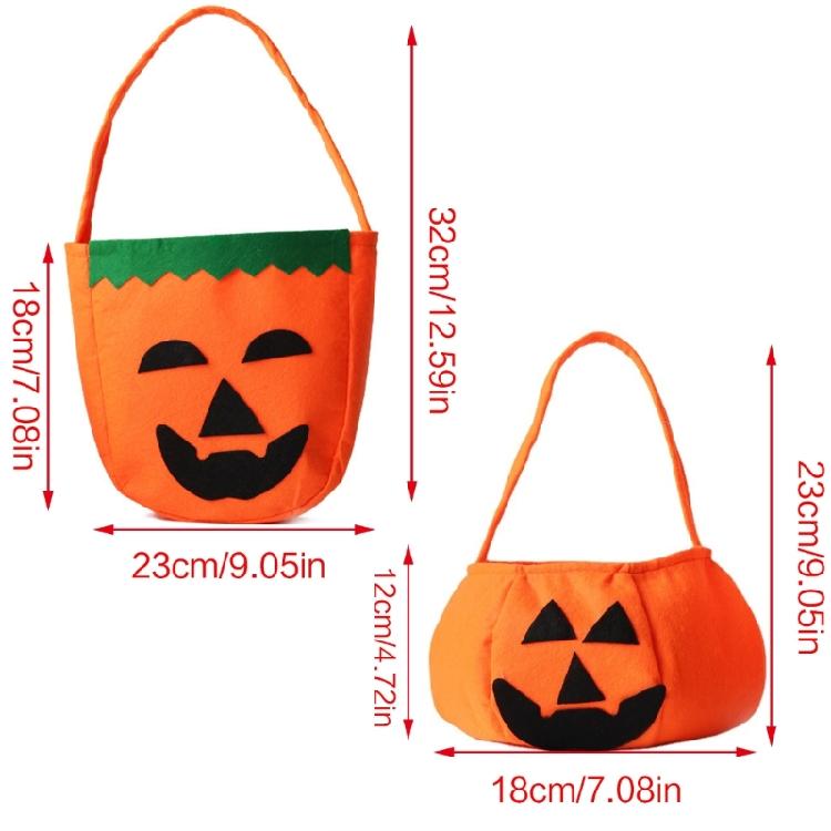 Trick Or Treat Kids Candy Bag Halloween Pumpkin Bag Holiday Gift Pumpkin Tote