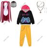 New Girls Outfits Fashion Pop Hoodies Sweatshirt Pants Children's Kids Clothing Halloween Carnival Costumes Set 110-150CM