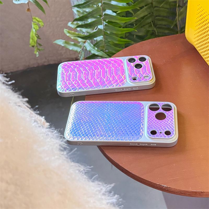 Laser Snake Print Anti-Drop Case for iPhone 15/14 & 17/16 PROMAX