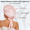 Sleeping Hat Satin Solid Wide-brimmed Beauty Headscarf Head Wrap Elastic Band Cap Hair Care Bonnet Night Hat Hair Salon Cap Tool