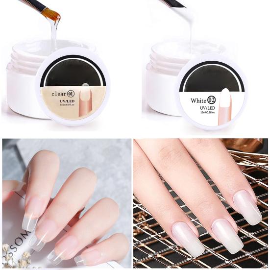 15ml Nail Glue Safe Long-lasting Low Smell Practical Nail Gel for Home