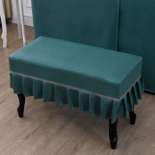 Xiraivke Piano Cover, Upright Piano Cover, Piano Pedal Cover, Full Cover, European Frill Simple Thick Solid Color Stylish Piano Cover (Regular piano c