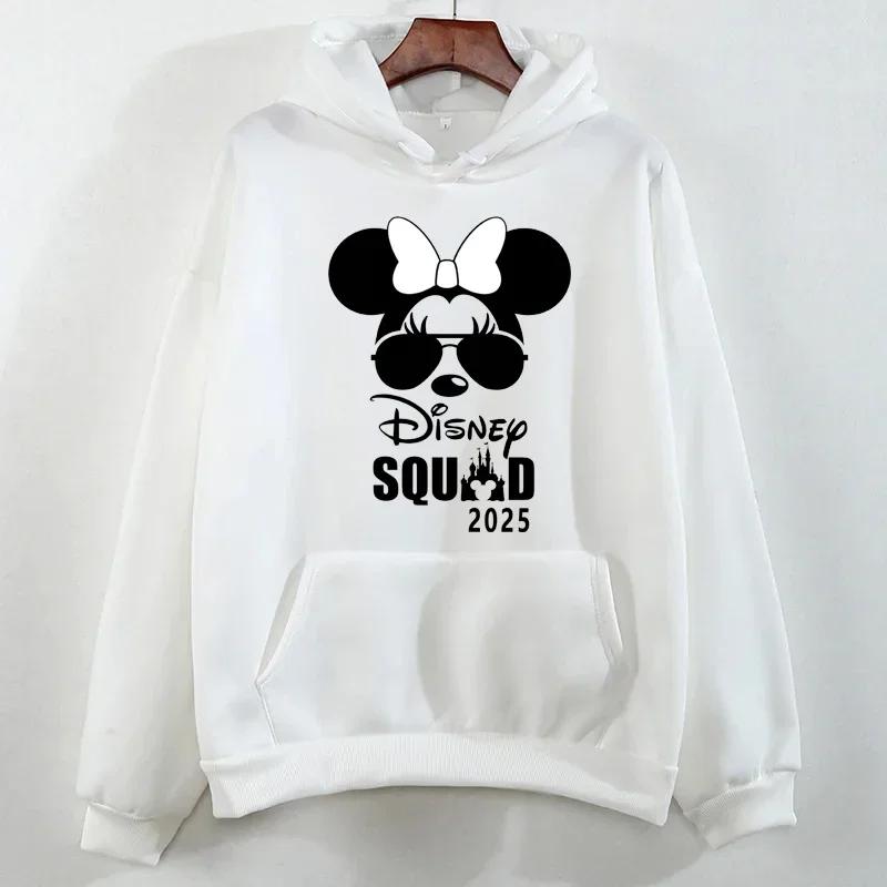 Disney Family Vacation Printed Hoodies 2025 Trend Disneyland Travel Hoodies Autumn Pullover Tops Women Casual Sweatshirt Clothes