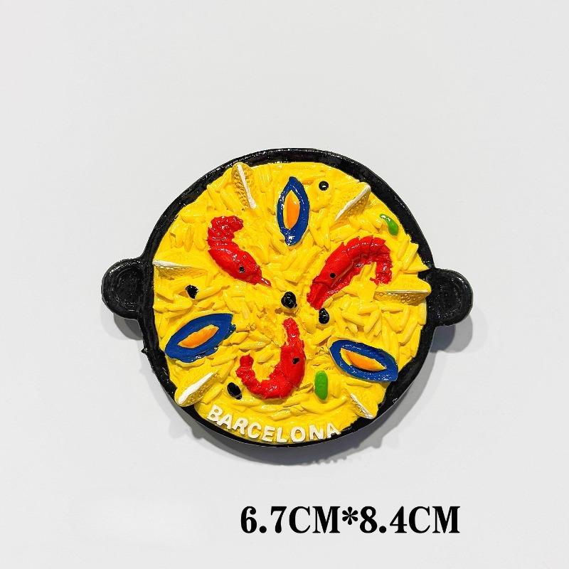 Spain Fridge Stickers Barcelona Travel Souvenirs Bullfight Mosaic Lizard Santiago De Compostela Fridge Magnets Birthday Gifts