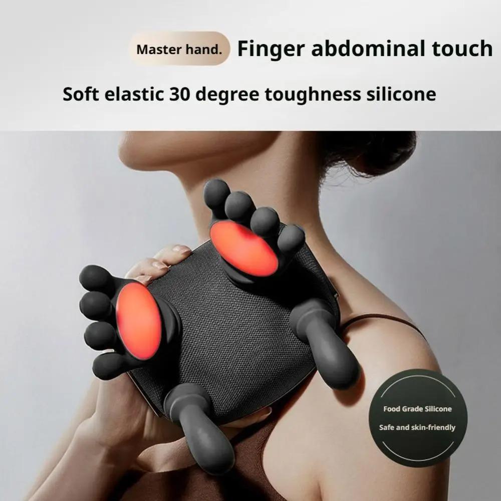Bionic Hand Heated Neck Massager 4D Kneading Massage Pillow Shoulder Massager  for Back Neck