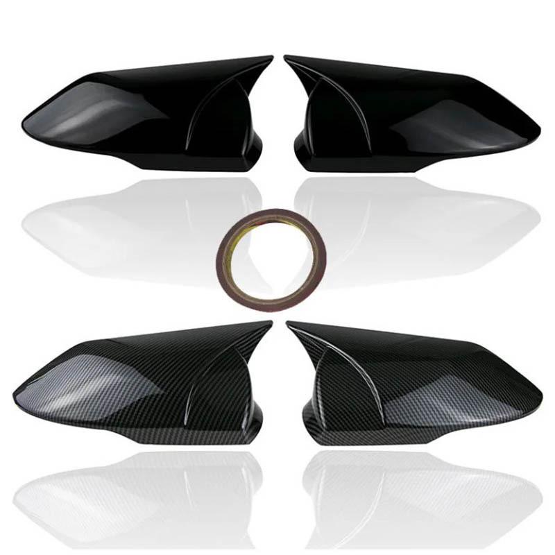 Car Rearview Side Mirror Cover For Hyundai Elantra 2021-2023 Wing Cap Exterior Sticker Door Back View Case Trim Carbon Fiber