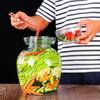 JingJingRS 20-Jin Thickened Glass Pickling Jar with Inner Lid, Tongs, and Brush
