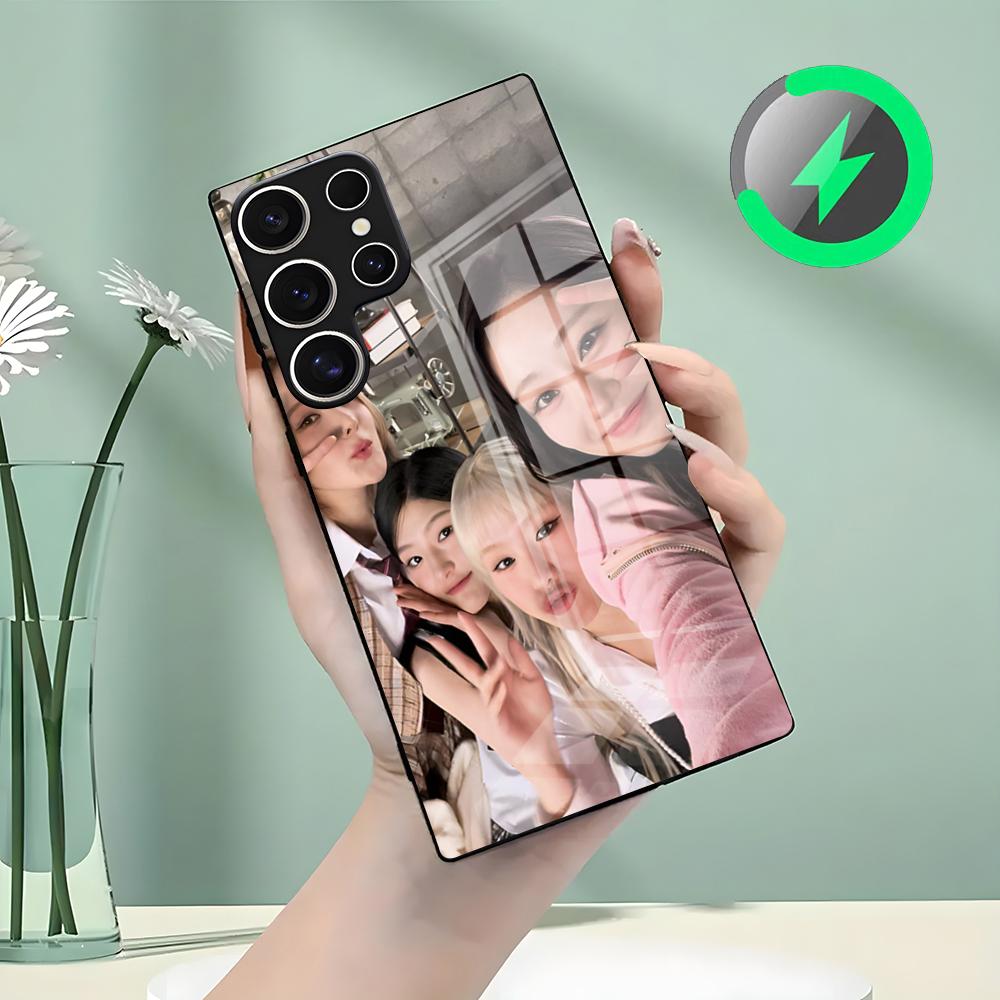 Kpop Girl Group Kiss Of Life Phone Case For Samsung S26 S25 S24 S23 S22 S21 S20 Edge Ultra Plus FE For Magsafe Glass Case
