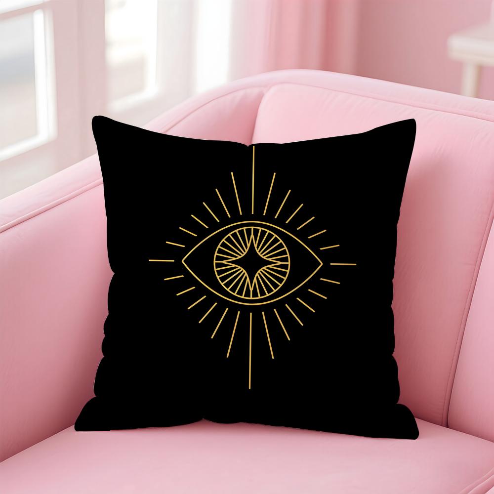 BBrass Eye Golden Eyes Sharp Fashion Cushion Cover Pillow Case Soft Friendly Fabric Concealed Zipper