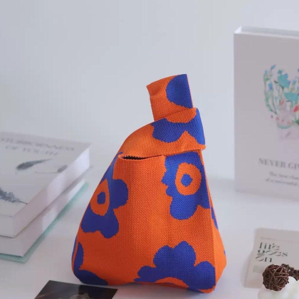 Women's Knit Tote Bag,Crochet Shoulder Bag,Small Woven Handbag,Portable Purse