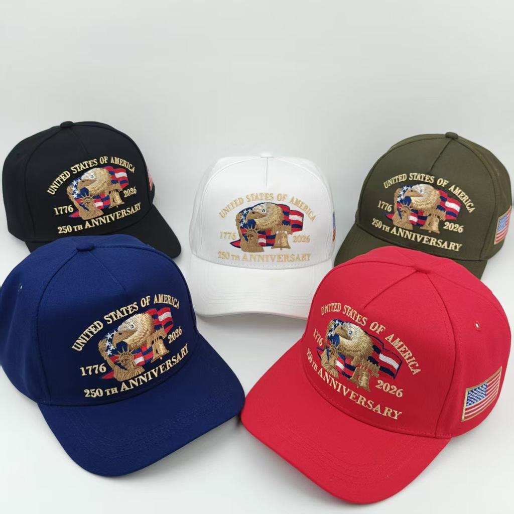 250th Anniversary Hat Baseball Cap Dad Hat Unisex Adjustable Embroidery Hat Outdoor Sun Hat