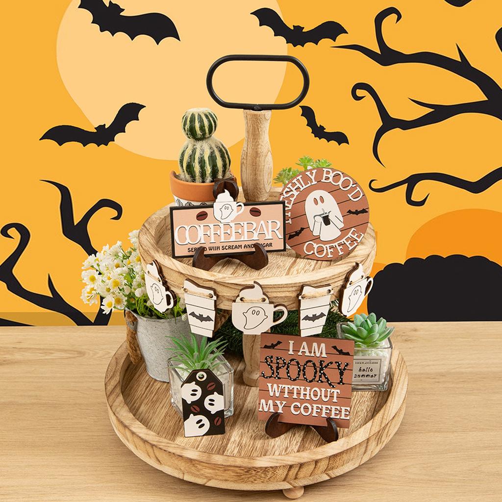 Coffee Bar Arrangement Ornament Set Tray Decoration