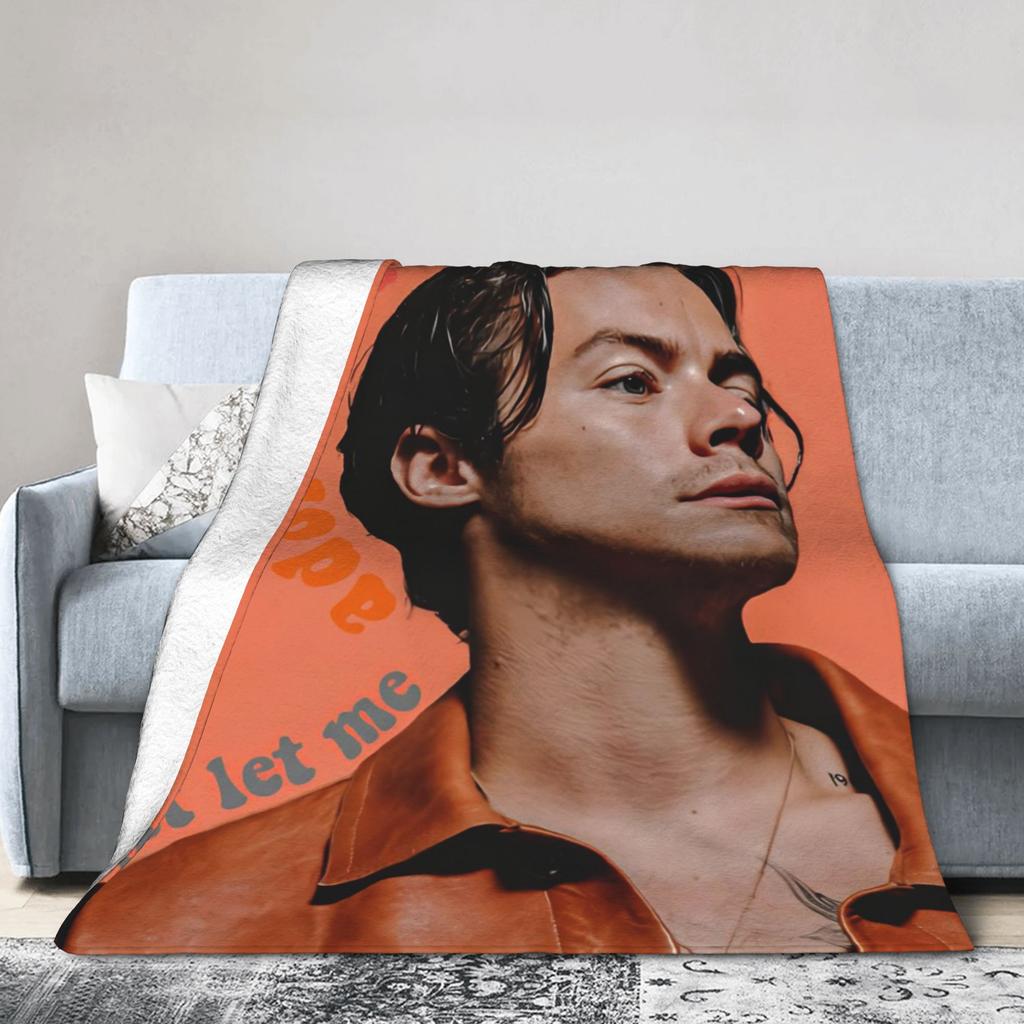Harrys Styles Blanket Flannel Textile Decor Multifunction Ultra-Soft Throw Blankets for Sofa Office Rug Piece