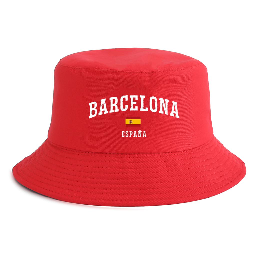 Cappello a secchiello unisex con stampa bandiera Barcellona Espaa Reversibile Retro Pescatore Cappellino unisex Disponibile in più colori retrò Protezione solare da esterno