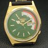 SEIKO 5 AUTOMATIC VINTAGE REFURBISHED 6309A JAPAN MENS GREEN WATCH a440704-4