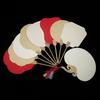 Blank Rice Paper Fan Round Fan Paper Hand Fan Wedding Fan Decorative Painting Fan Blank Fan Kids