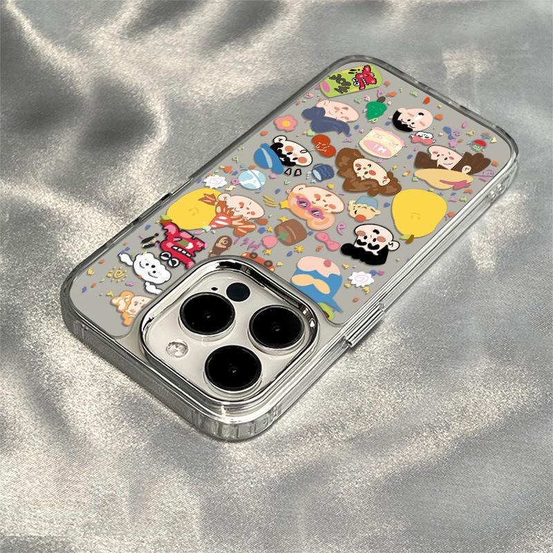 Crayon small new for apple 17promax phone case mirror 16pro fun 14/13/12 cartoon 15