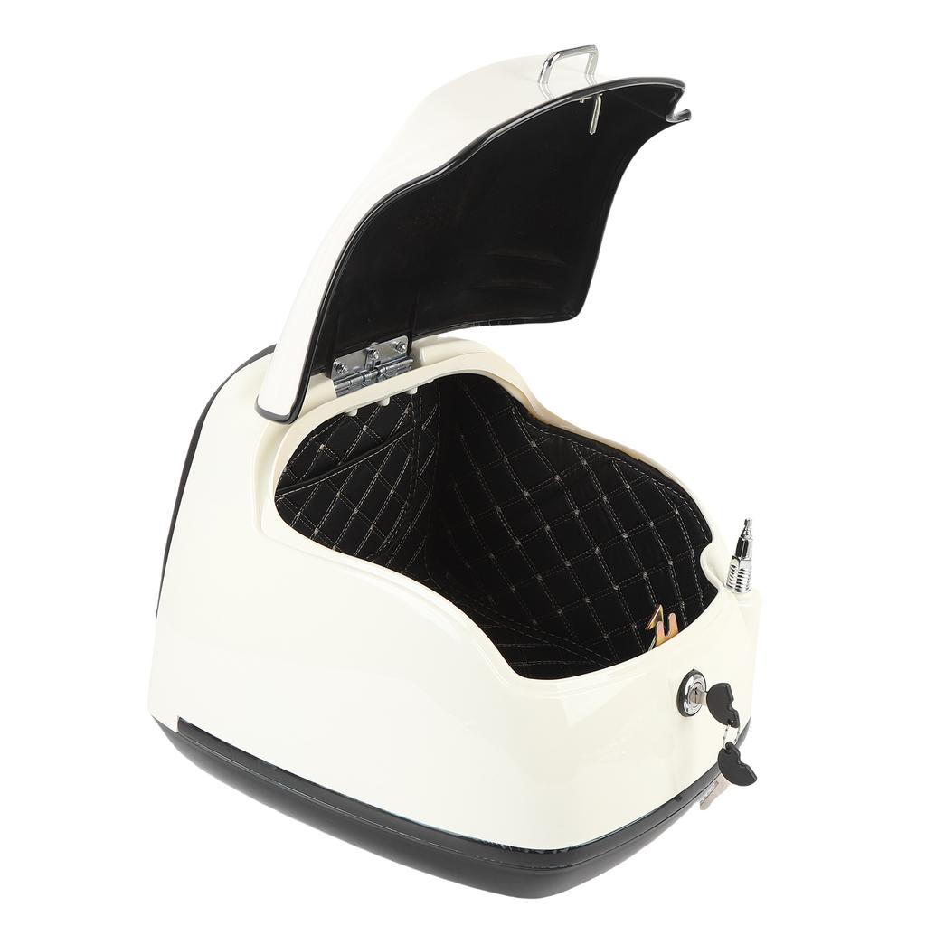 38L Motorcycle Top Box Waterproofing Universal Fit with Key Lock Base Plate Motorcycle Luggage Trunk Tail Storage