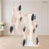 Women Plus Size Printed Two Piece Set Long Sleeve Open Front Cardigan Strappy V Neck Flared Dress