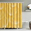 Yellow Shower Curtain with White Flower Pattern: Modern Decor for Bathroom