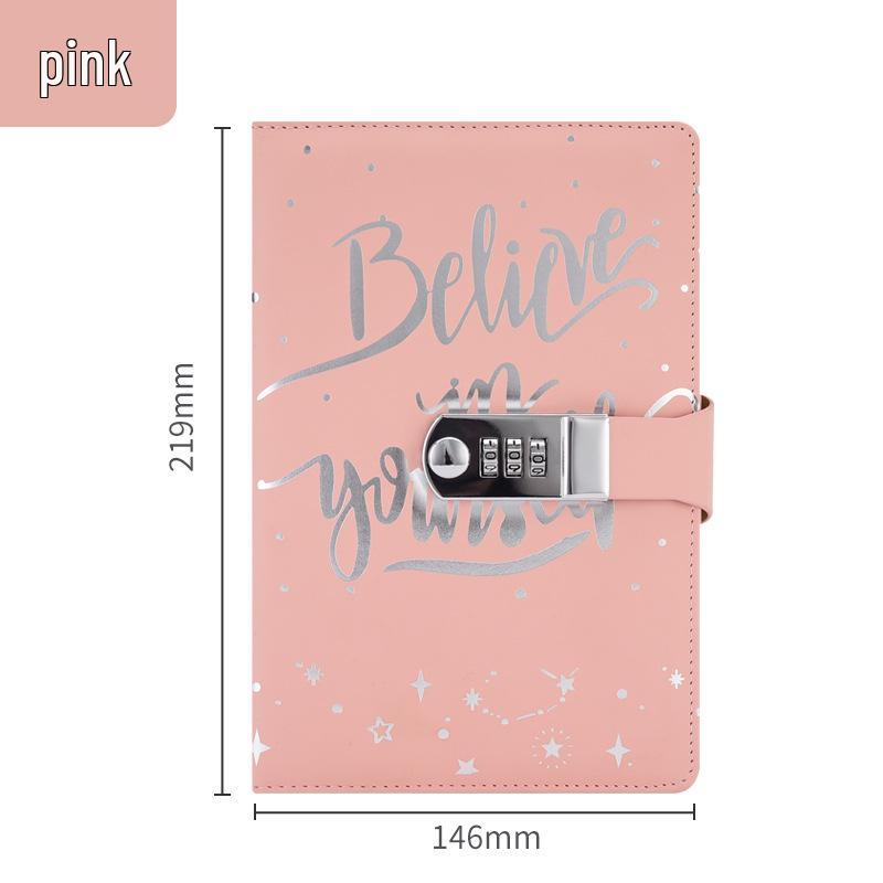 European A5 Business Diary: PU Leather, Password Lock Notebook Single Notebook