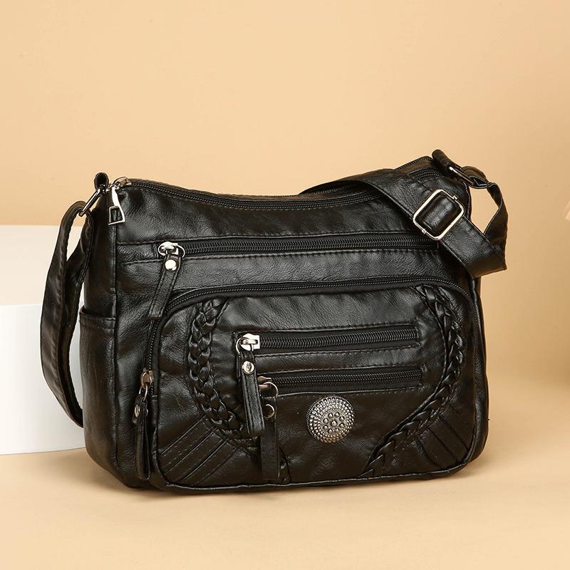 Soft Leather Large Capacity Single Shoulder Crossbody Bag