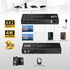 Video Processing HDTV2.0 Box with 4 Inputs 2 Outputs Switcher For 3840x2160P Visual And Various Format Sound Extraction