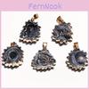 Natural Crystal Agate Sunflower Pendant With Galaxy Pattern For Jewelry Enthusiasts